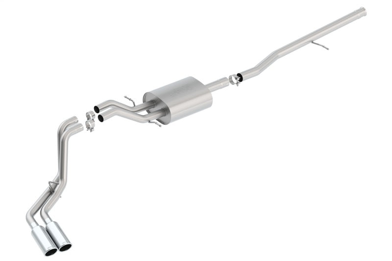 Borla S-Type Cat-Back Exhaust System for 2014-2018 Chevrolet Silverado 1500 & GMC Sierra 1500, 2019 Silverado 1500 LD & Sierra 1500 LD, 5.3L V8 with Side Exit Design