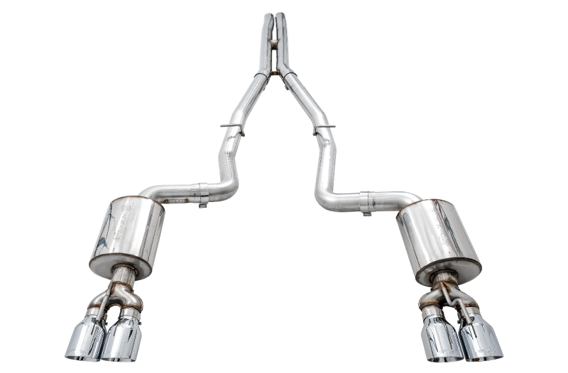 AWE Tuning 2015+ Dodge Challenger 6.4L/6.2L Touring Edition Exhaust with Quad Silver Tips
