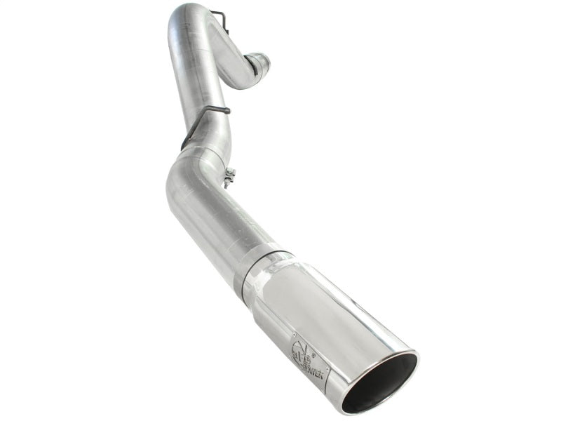 aFe Atlas 5-Inch DPF-Back Aluminized Steel Exhaust System with Polished Tip for GM Silverado 2500 HD Diesel 2011-2014