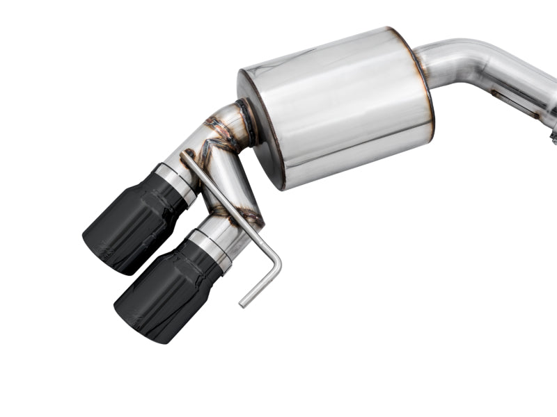 AWE Tuning Touring Edition Cat-Back Exhaust for 2018-2023 Ford Mustang GT - Quad Diamond Black Tips
