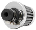 K&N Engineering 62-1600WT Crankcase Vent Filter with Chrome Top and Base, 2-inch Base Diameter