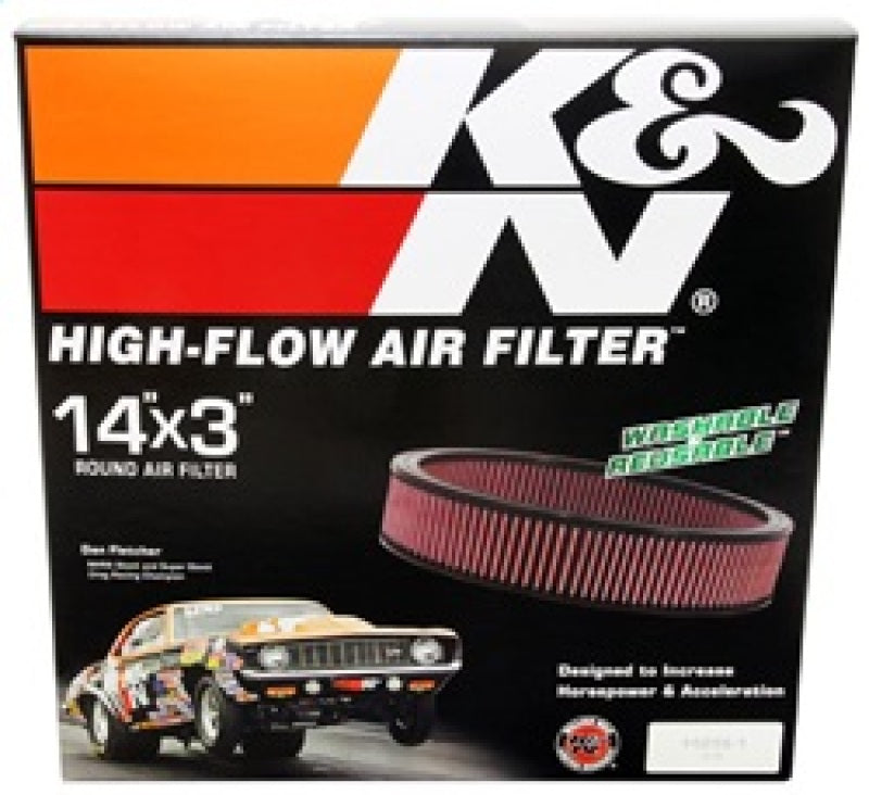 K&N Engineering E-1650 High-Flow Replacement Air Filter for GM V8 Cars and Trucks (1966-1984)