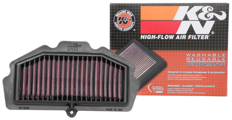 K&N Engineering Part KA-6415 High-Flow Replacement Air Filter for Kawasaki KLE650 and Vulcan S Models