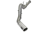 aFe Large Bore HD 5-Inch Stainless Steel DPF-Back Exhaust System with Polished Tip for 2017 Ford Diesel Trucks V8 6.7L (Part #49-43090-P)