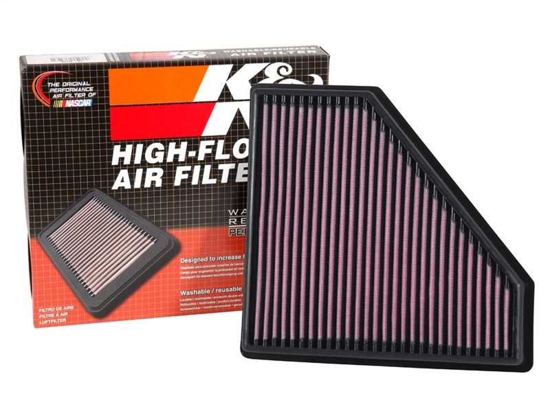 K&N Engineering 33-5059 High-Flow Drop-In Air Filter for 2016-2019 Cadillac CTS-V 6.2L V8
