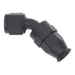 DeatschWerks 8AN Female Swivel 45-Degree Hose End PTFE with Olive Insert - Anodized Matte Black