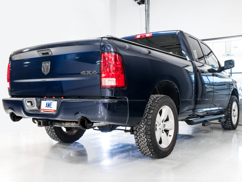 AWE Tuning 09-18 RAM 1500 5.7L Dual Rear Exit Cat-Back Exhaust with Diamond Black Tips - Part #3015-33004