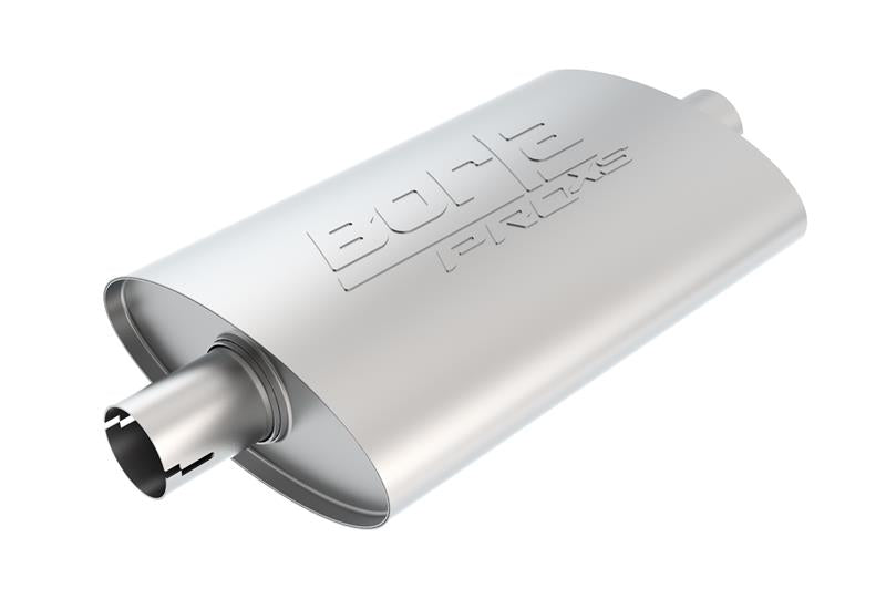 Borla Pro-XS Oval 2.5-Inch Inlet/Outlet Center-Notched Muffler - Universal Fit