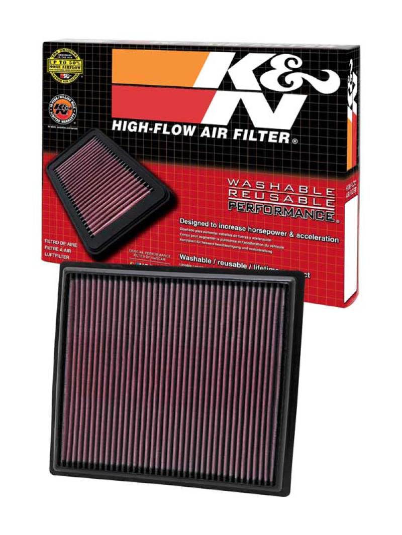 K&N Engineering Part 33-2442 High-Flow Replacement Air Filter for 2011-2013 Buick LaCrosse and Regal