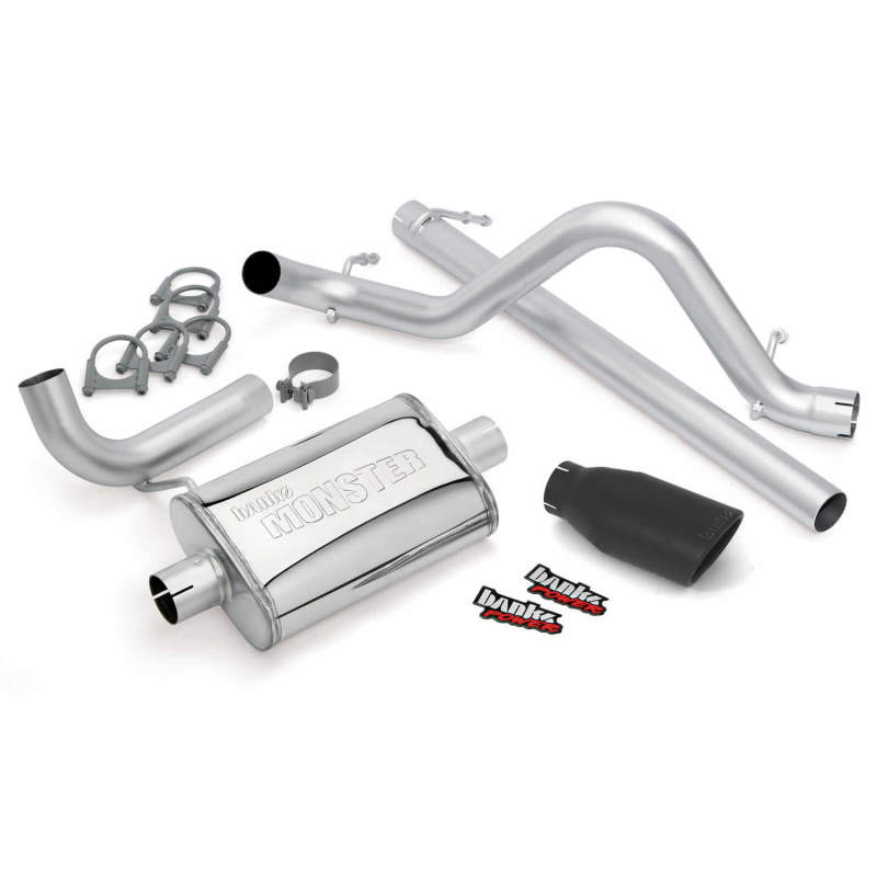 Banks Power 07-11 Jeep Wrangler 3.8L Monster Exhaust System with Black Tip
