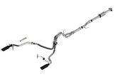 Borla F-150 2021-2025 2.7L/3.5L Cat-Back Exhaust System with Black Chrome Tips - Part #140864BC