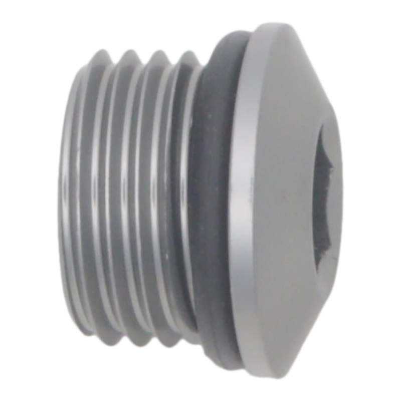 DeatschWerks 6AN ORB Male Plug Low Profile Internal Allen/Hex with O-Ring - Titanium Finish
