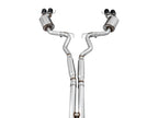 AWE Tuning Touring Edition Cat-Back Exhaust for 2018-2023 Ford Mustang GT - Quad Diamond Black Tips