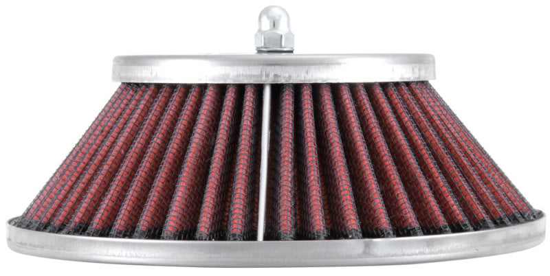 K&N Engineering Custom Racing Assembly - Round Tapered Air Filter with Chrome Top and Base Plates