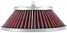 K&N Engineering Custom Racing Assembly - Round Tapered Air Filter with Chrome Top and Base Plates