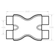 MagnaFlow Performance Exhaust X-Pipe 10790 - 2.25 Inch Stainless Steel for Custom Exhaust Systems