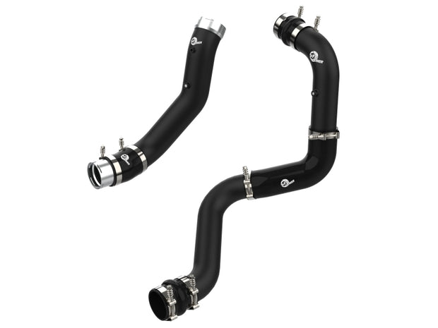aFe BladeRunner Black 3-inch Aluminum Charge Pipe Kit for 2020-2021 GM Duramax Diesel Trucks L5P
