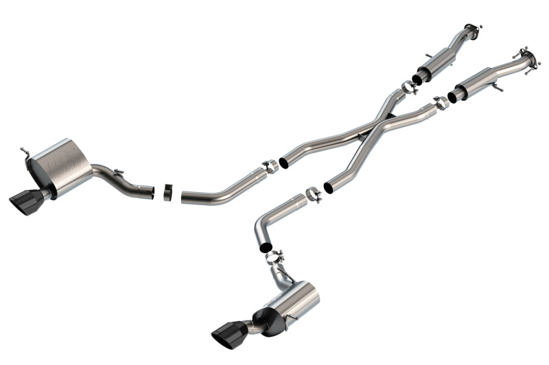 Borla 15-21 Jeep Grand Cherokee SRT 6.4L V8 ATAK Cat-Back Exhaust System with Black Tips - T-304 Stainless Steel