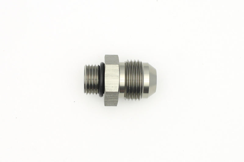 DeatschWerks 6AN ORB Male to 8AN Male Flare Adapter with O-Ring - Anodized Titanium