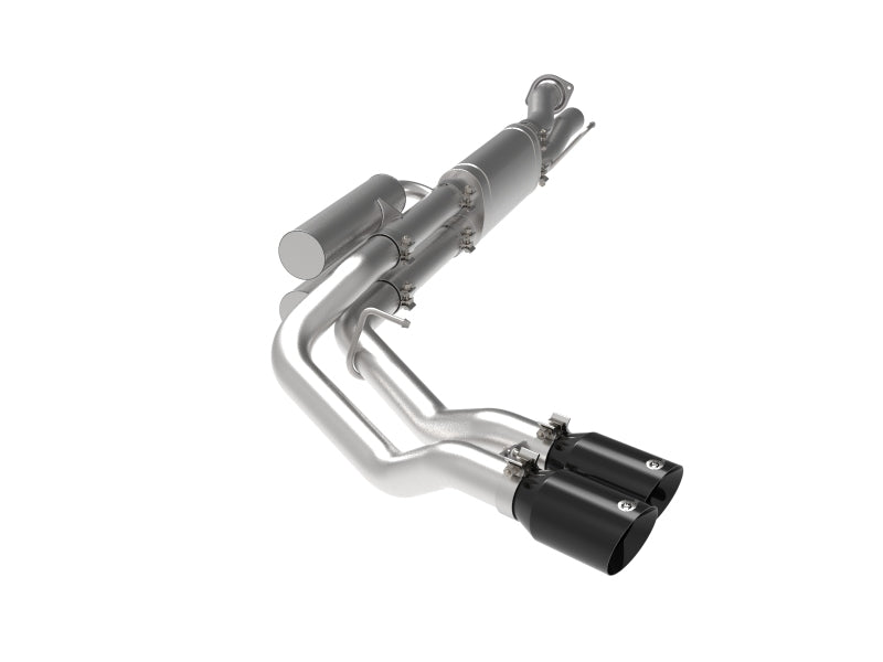 aFe Rebel Series 3-Inch 409 Stainless Steel Cat-Back Exhaust System with Black Tips for Ford F-250/F-350 2017-2020 V8 6.2L/7.3L