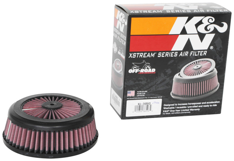 K&N Engineering K&N 09-21 Kawasaki KLX250S/SF Replacement Air Filter - High-Flow Motocross Filter with Enhanced Filtration Area