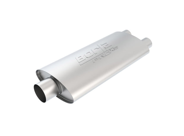 Borla ProXS 3-Inch Inlet Dual 2.25-Inch Outlet Oval Muffler with Reversible Design