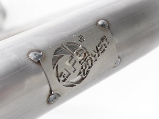 aFe Power Twisted Steel Y-Pipe for Jeep Wrangler 2012-2018 V6 3.6L - Stainless Steel Mandrel-Bent Exhaust Connection