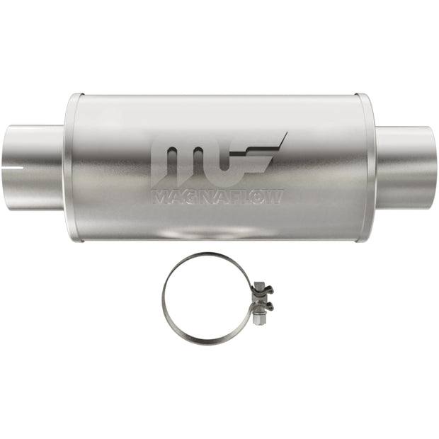 MagnaFlow 12775 Stainless Steel 7x7 Inch Round Straight-Through Performance Muffler