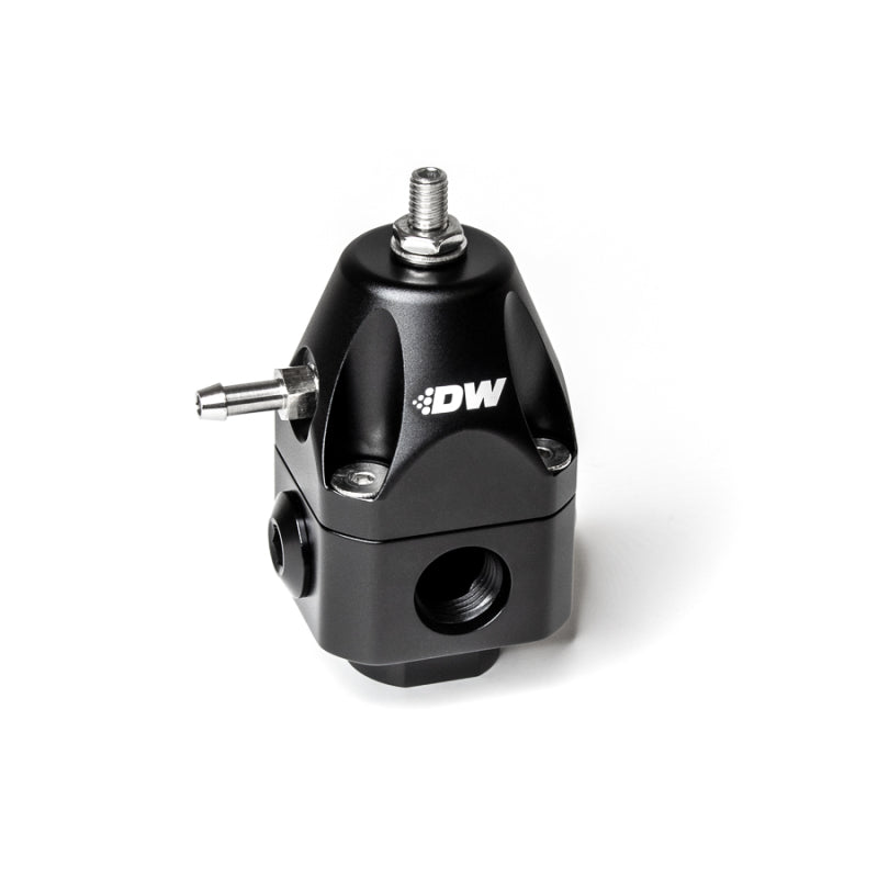 DeatschWerks DWR1000c Adjustable Fuel Pressure Regulator with Dual 6AN Inlet and Outlet - Black