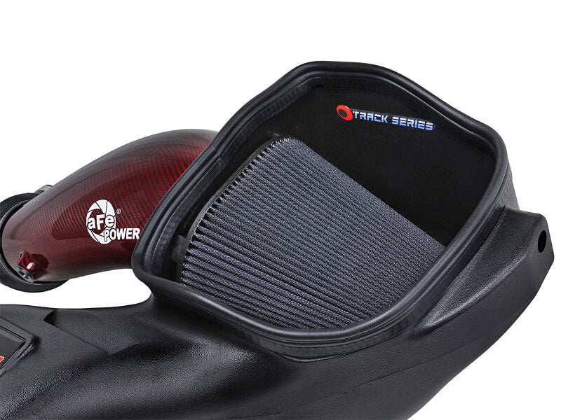 aFe Power 57-10030KR Track Series Red Kevlar and Carbon Fiber Intake System for Ford F-150 Raptor R (2023-2025)
