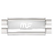 MagnaFlow 12469 Oval Straight-Through Performance Exhaust Muffler – 5x8 Inch, Dual Inlet/Outlet, Stainless Steel