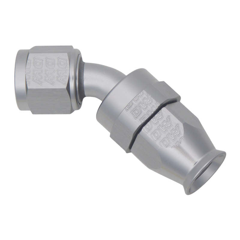 DeatschWerks 8AN Female Swivel 45-Degree Hose End PTFE with Olive Insert – Titanium Anodized Fuel Fitting