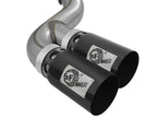 aFe Rebel XD 4-inch Stainless Steel DPF-Back Exhaust System with Dual Black Tips for 2017-2018 Ford Diesel Trucks V8-6.7L
