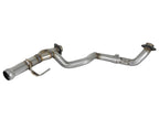 aFe Power Twisted Steel Y-Pipe 2-1/4 Inch to 2-1/2 Inch 409 Stainless Steel for Jeep Wrangler JL & Gladiator JT V6-3.6L