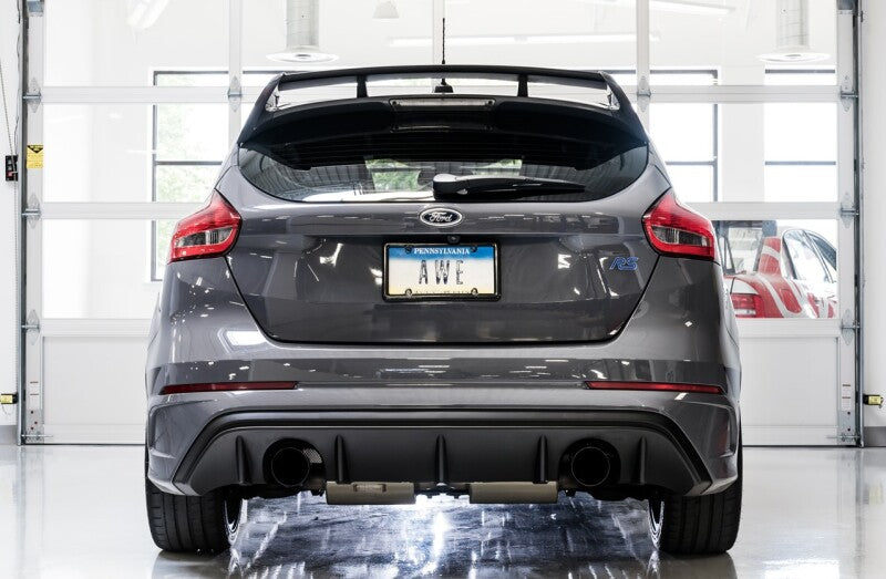 AWE Tuning Ford Focus RS Touring Edition Cat-Back Exhaust – Resonated with Diamond Black Tips