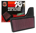 K&N Replacement Panel Air Filter for 2015-2016 Ford Mustang 2.3L L4, 3.7L V6, 5.0L V8