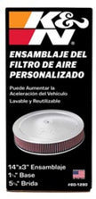 K&N Engineering 14-inch Red Custom Air Cleaner Assembly with 5.125-inch ID and 14-inch OD