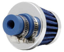 K&N Engineering 62-1600BL Blue Crankcase Vent Filter with Chrome Top and Base