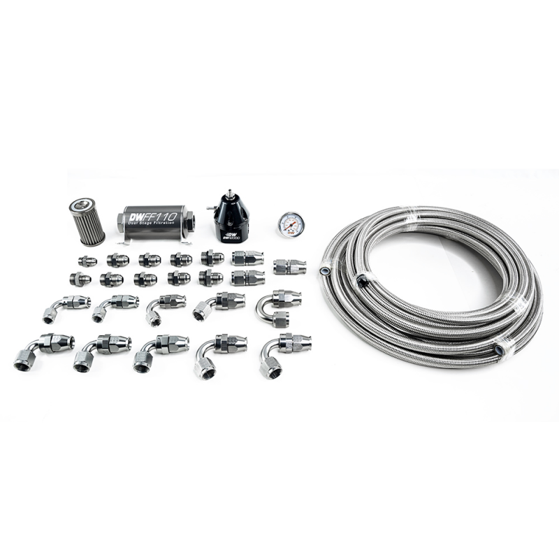 DeatschWerks X2 Series Pump Module with -8AN Feed and -6AN Return PTFE Plumbing Kit for Chevrolet Camaro 2010-2015