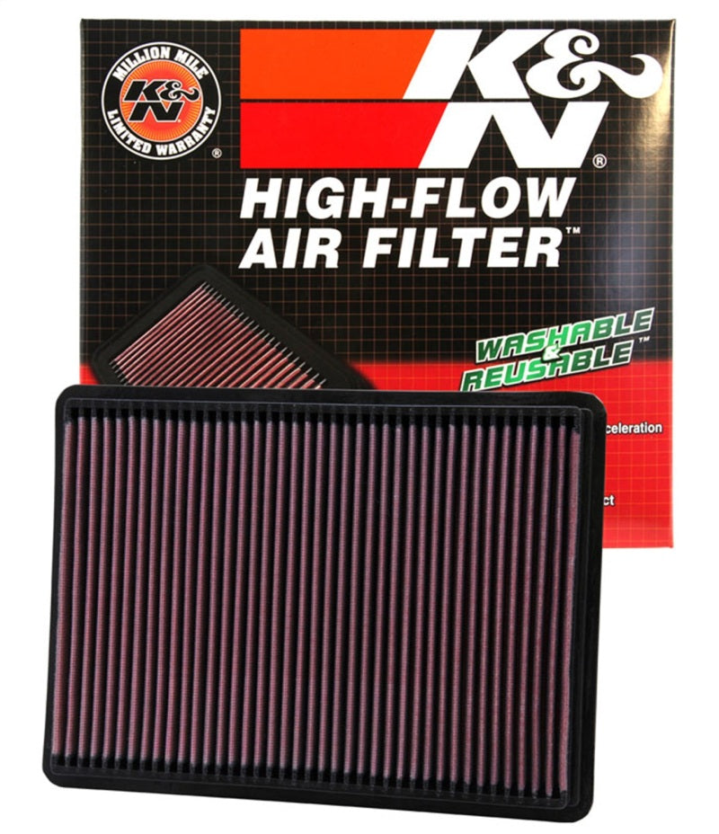 K&N Engineering 33-2233 High-Flow Reusable Air Filter for Jeep Liberty, Grand Cherokee, and Commander (2005-2007)