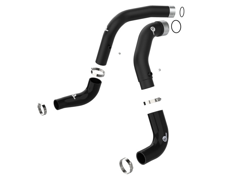 aFe BladeRunner Black 3-inch Intercooler Hot and Cold Side Pipe Kit for 2020-2021 Jeep Wrangler and Gladiator V6-3.0L (td)