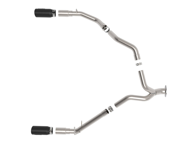 aFe Large Bore-HD 3 in Stainless Steel DPF-Back Exhaust System with Black Tips for Ram 1500 (2020-2021)