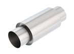 Borla XR-1 Sportsman Shorty Racing Muffler with 3.5-inch Inlet/Outlet, 5-inch Round Body, 8-inch Length - Part Number 40004S