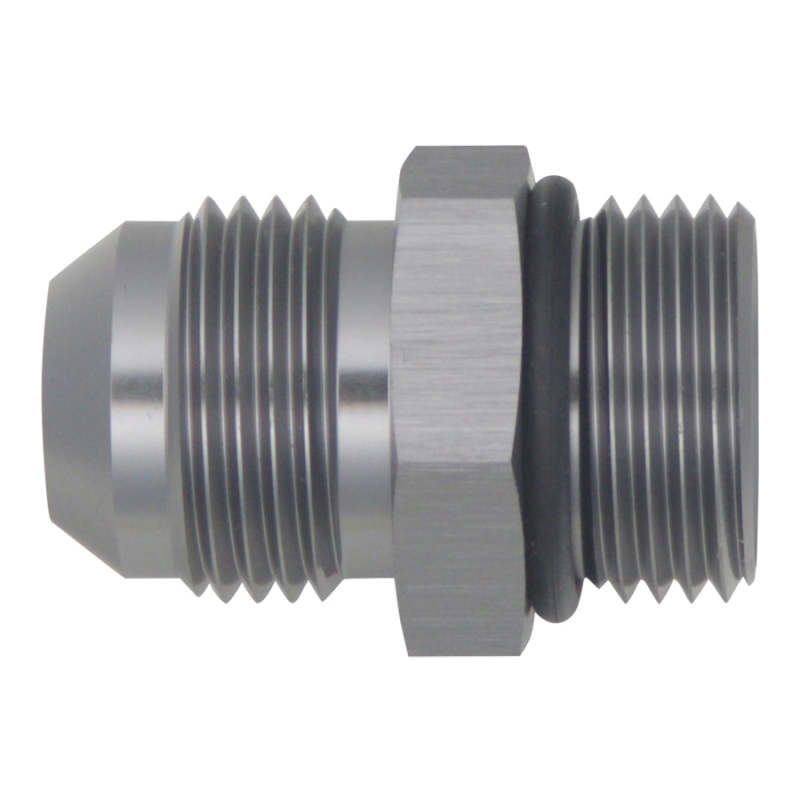 DeatschWerks 10AN ORB Male to 10AN Male Flare Adapter with O-Ring - Titanium Finish