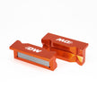 DeatschWerks 4-inch Aluminum Soft Jaws with Magnet - Orange Anodized for Automotive Applications