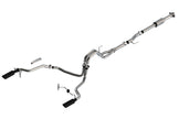 Borla F-150 2021-2025 2.7L/3.5L Cat-Back Exhaust System with Black Chrome Tips - Part #140864BC