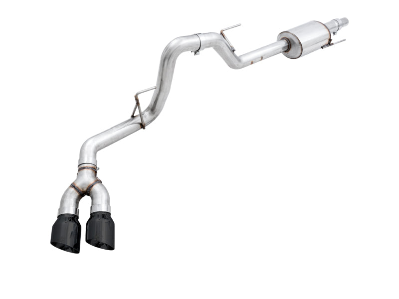 AWE Tuning 2015+ Ford F-150 0FG Single Exit Performance Exhaust System with Diamond Black Tips