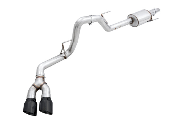 AWE Tuning 2015+ Ford F-150 0FG Single Exit Performance Exhaust System with Diamond Black Tips