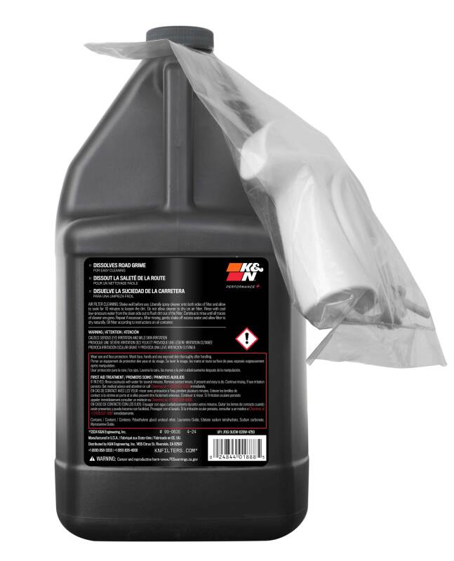 K&N Power Kleen Air Filter Cleaner – 1 Gallon for Effective Cotton Air Filter Maintenance