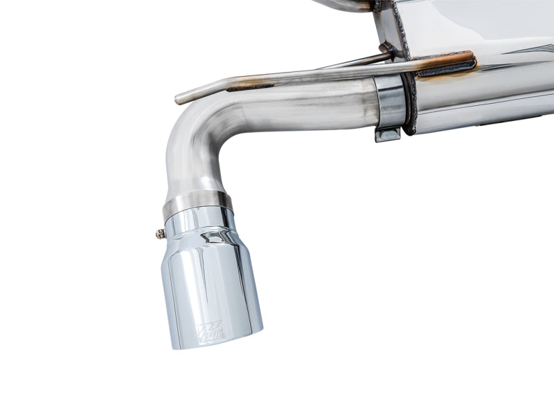 AWE Tuning Ford Focus RS SwitchPath Cat-Back Exhaust with Remote - Chrome Silver Tips